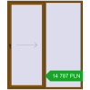 Pricing Sliding patio doors 2000x2350 mm PATIO DOOR REHAU SYNEGO GOLDEN OAK two-sided. Price: 14 787.45 PLN