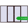 Pricing Sliding patio doors 3600x2200 mm PATIO DOOR REHAU BRILLANT DESIGN CHOCOLATE_BROWN two-sided. Price: 6554,94 €