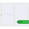 Pricing Sliding patio doors 2300x1900 mm PATIO DOOR REHAU SYNEGO RAL 9016 Traffic white two-sided. Price: 2040,83 €