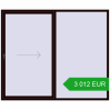 Pricing Sliding patio doors 2500x2100 mm PATIO DOOR REHAU BRILLANT DESIGN CHOCOLATE_BROWN two-sided. Price: 3 012.18 EUR