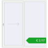 Pricing Sliding patio doors 2160x2300 mm PATIO DOOR REHAU BRILLANT DESIGN RAL 9016 Traffic white two-sided. Price: 3117,10 €