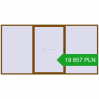 Pricing Sliding patio doors 4500x2300 mm PATIO DOOR REHAU SYNEGO GOLDEN OAK two-sided. Price: 19 856.68 PLN