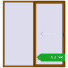 Pricing Sliding patio doors 2020x2150 mm REHAU SYNEGO SLIDE GOLDEN OAK two-sided. Price: 2041,73 €