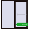 Ustalenie cen Przesuwane drzwi tarasowe 1750x1850 mm PATIO DOOR REHAU SYNEGO BLACK_BROWN dwustronny. Cena: 2228,92 €