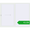 Ustalenie cen Przesuwane drzwi tarasowe 2700x2200 mm PATIO DOOR REHAU BRILLANT DESIGN RAL 9016 Traffic white dwustronny. Cena: 2237,63 €