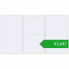 Pricing Sliding patio doors 4000x2300 mm PATIO DOOR REHAU SYNEGO RAL 9016 Traffic white two-sided. Price: 2687,41 €