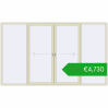 Pricing Sliding patio doors 3900x2300 mm PATIO DOOR REHAU SYNEGO PEARL_WHITE_BEIGE_52L-2 two-sided. Price: 4729,53 €