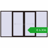 Pricing Sliding patio doors 3600x2000 mm PATIO DOOR REHAU BRILLANT DESIGN BLACK_BROWN two-sided. Price: 6306,26 €
