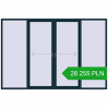 Pricing Sliding patio doors 3300x2200 mm PATIO DOOR REHAU SYNEGO STEEL_BLUE two-sided. Price: 28 255.17 PLN