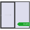 Pricing Sliding patio doors 2600x2400 mm REHAU SYNEGO SLIDE ANTHRACITE_GREY_GLATT two-sided. Price: 2892,57 €