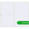 Pricing Sliding patio doors 2500x2200 mm REHAU SYNEGO SLIDE RAL 9016 Traffic white two-sided. Price: 2044,70 €