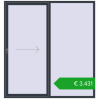 Pricing Sliding patio doors 2160x2300 mm PATIO DOOR REHAU BRILLANT DESIGN ANTHRACITE_GREY_STRUKTURAL two-sided. Price: 3430,95 €
