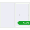 Pricing Sliding patio doors 2500x2100 mm REHAU SYNEGO SLIDE RAL 9016 Traffic white two-sided. Price: 2048,45 €
