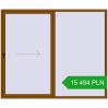 Pricing Sliding patio doors 2500x2100 mm PATIO DOOR REHAU SYNEGO GOLDEN OAK two-sided. Price: 15 493.59 PLN