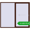 Pricing Sliding patio doors 2300x2000 mm PATIO DOOR REHAU SYNEGO BLACK_CHERRY two-sided. Price: 14 493.34 PLN