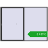 Pricing Sliding patio doors 3000x2200 mm PATIO DOOR REHAU BRILLANT DESIGN ANTHRACITE_GREY_GLATT two-sided. Price: 3438,97 €
