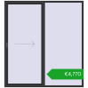 Pricing Sliding patio doors 2200x2400 mm REHAU GENEO HST ANTHRACITE_GREY_GLATT two-sided. Price: 4769,73 €