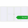 Pricing Sliding patio doors 4000x2200 mm PATIO DOOR REHAU SYNEGO RAL 9016 Traffic white two-sided. Price: 6261,67 €