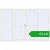 Pricing Sliding patio doors 3300x2200 mm PATIO DOOR REHAU SYNEGO RAL 9016 Traffic white two-sided. Price: 5215,71 €
