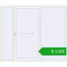 Pricing Sliding patio doors 2600x2200 mm PATIO DOOR REHAU SYNEGO RAL 9016 Traffic white two-sided. Price: 3354,50 €