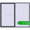 Pricing Sliding patio doors 2500x2100 mm PATIO DOOR REHAU BRILLANT DESIGN ANTHRACITE_GREY_STRUKTURAL two-sided. Price: 3102,27 €