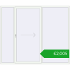 Pricing Sliding patio doors 2600x2200 mm PATIO DOOR REHAU BRILLANT DESIGN RAL 9016 Traffic white two-sided. Price: 2004,76 €