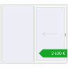 Pricing Sliding patio doors 2500x2200 mm PATIO DOOR REHAU SYNEGO RAL 9016 Traffic white two-sided. Price: 2630,05 €