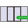 Pricing Sliding patio doors 3600x2000 mm PATIO DOOR REHAU BRILLANT DESIGN BLACK_BROWN two-sided. Price: 25 025.2 PLN
