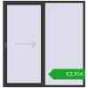 Pricing Sliding patio doors 2000x2100 mm PATIO DOOR REHAU BRILLANT DESIGN ANTHRACITE_GREY_GLATT two-sided. Price: 2303,66 €