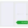Pricing Sliding patio doors 2400x2200 mm PATIO DOOR REHAU BRILLANT DESIGN RAL 9016 Traffic white two-sided. Price: 2404,66 €