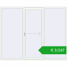 Ustalenie cen Przesuwane drzwi tarasowe 2600x2100 mm PATIO DOOR REHAU BRILLANT DESIGN RAL 9016 Traffic white dwustronny. Cena: 3046,89 €