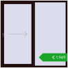 Ustalenie cen Przesuwane drzwi tarasowe 1980x1980 mm PATIO DOOR REHAU BRILLANT DESIGN CHOCOLATE_BROWN dwustronny. Cena: 2598,86 €