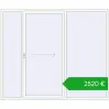 Pricing Przesuwane drzwi tarasowe 2600x2200 mm PATIO DOOR REHAU BRILLANT DESIGN RAL 9016 Traffic white dwustronny. Price: 2520,05 €