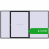 Ustalenie cen Przesuwane drzwi tarasowe 4000x2300 mm PATIO DOOR REHAU BRILLANT DESIGN BLACK_ULTI-MATT dwustronny. Cena: 3209,19 €