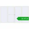 Ustalenie cen Przesuwane drzwi tarasowe 3750x2200 mm PATIO DOOR REHAU SYNEGO RAL 9016 Traffic white dwustronny. Cena: 26 317,32 zł