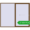 Pricing Sliding patio doors 2800x2300 mm REHAU GENEO HST WALNUT two-sided. Price: 27 654.3 PLN