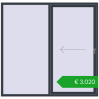Pricing Sliding patio doors 2100x2030 mm REHAU SYNEGO SLIDE ANTHRACITE_GREY_STRUKTURAL two-sided. Price: 3020,38 €