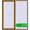 Ustalenie cen Przesuwane drzwi tarasowe 2100x2400 mm REHAU GENEO HST GOLDEN OAK dwustronny. Cena: 5781,46 €