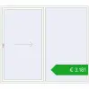 Pricing Sliding patio doors 2500x2200 mm REHAU SYNEGO SLIDE RAL 9016 Traffic white two-sided. Price: 3180,96 €