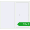 Pricing Sliding patio doors 2600x2400 mm REHAU GENEO HST RAL 9016 Traffic white two-sided. Price: 5773,95 €