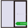 Pricing Sliding patio doors 2100x2200 mm PATIO DOOR REHAU BRILLANT DESIGN BLACK_BROWN two-sided. Price: 2819,63 €
