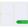 Pricing Sliding patio doors 2500x2200 mm REHAU SYNEGO SLIDE RAL 9016 Traffic white two-sided. Price: 2474,09 €
