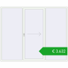 Ustalenie cen Przesuwane drzwi tarasowe 2700x2200 mm PATIO DOOR REHAU SYNEGO RAL 9016 Traffic white dwustronny. Cena: 3631,68 €