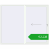 Pricing Sliding patio doors 2600x2120 mm PATIO DOOR REHAU BRILLANT DESIGN RAL 9016 Traffic white two-sided. Price: 2984,38 €