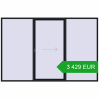 Pricing Sliding patio doors 3500x2300 mm PATIO DOOR REHAU BRILLANT DESIGN BLACK_COOL_110L-2 two-sided. Price: 3 428.69 EUR