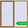 Pricing Sliding patio doors 2400x2350 mm PATIO DOOR REHAU SYNEGO LIGHT_OAK two-sided. Price: 16 287.75 PLN