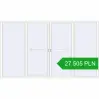 Pricing Sliding patio doors 3750x2200 mm PATIO DOOR REHAU SYNEGO RAL 9016 Traffic white two-sided. Price: 27 505.21 PLN