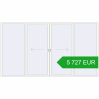 Pricing Sliding patio doors 4100x2300 mm PATIO DOOR REHAU BRILLANT DESIGN RAL 9016 Traffic white two-sided. Price: 5 727.45 EUR