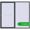 Ustalenie cen Przesuwane drzwi tarasowe 2300x2100 mm PATIO DOOR REHAU SYNEGO ANTHRACITE_GREY_STRUKTURAL dwustronny. Cena: 10 650,43 zł