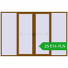 Pricing Sliding patio doors 3300x2200 mm PATIO DOOR REHAU BRILLANT DESIGN GOLDEN OAK two-sided. Price: 25 573.9 PLN